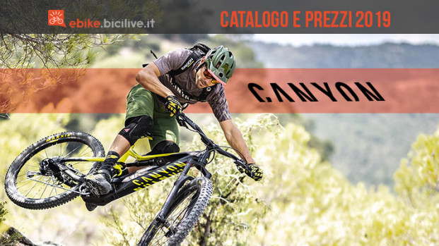 Le eBike Canyon del 2019: catalogo e listino prezzi