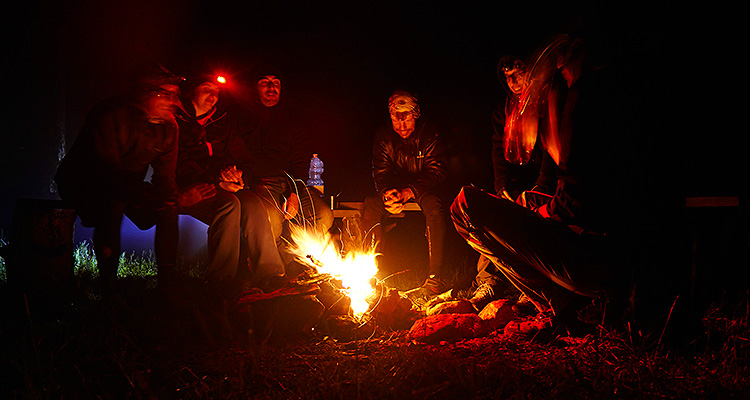 Adventure bike press camp