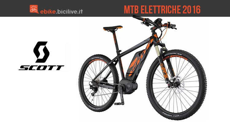 Cinque mountain bike elettriche Scott per il 2016