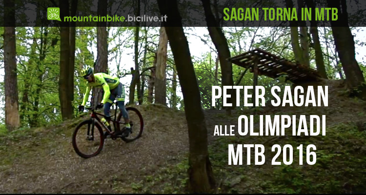 Peter Sagan alle Olimpiadi di Rio 2016 in sella a una mtb