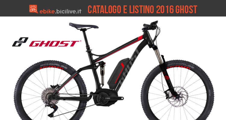 Bici elettriche Ghost: catalogo e listino prezzi 2016