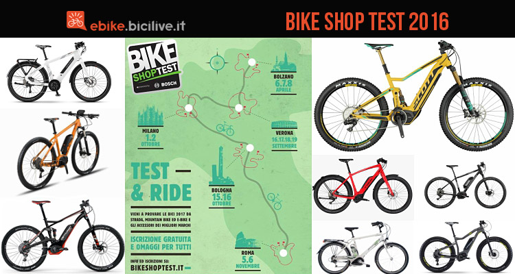 Bike Shop Test 2016: ecco tutte le ebike che potrete testare a Milano, Bologna e Roma