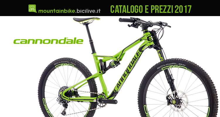 Catalogo e listino prezzi mtb Cannondale 2017