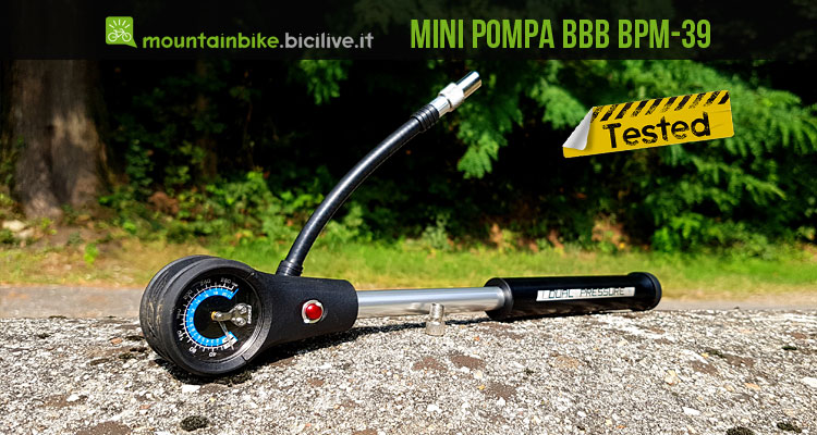 Mini pompa mtb BBB BPM-39 a doppia pressione: gomme e sospensioni