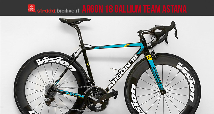 Bici da corsa Argon 18 Gallium Pro e Pro Disc, le nuove bdc dell’Astana Pro Team di Aru nel 2017
