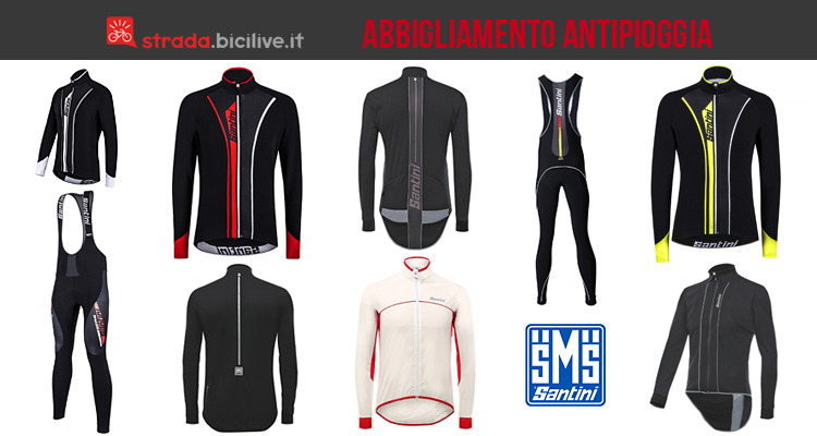 Abbigliamento bici antipioggia inverno 2017 di Santini: collezione Rain da uomo