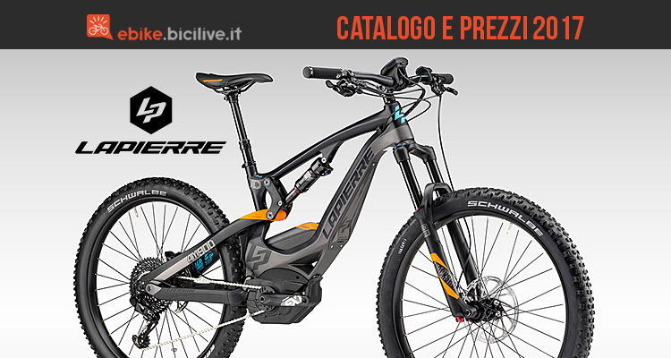eMTB e bici elettriche Lapierre: catalogo e listino prezzi 2017