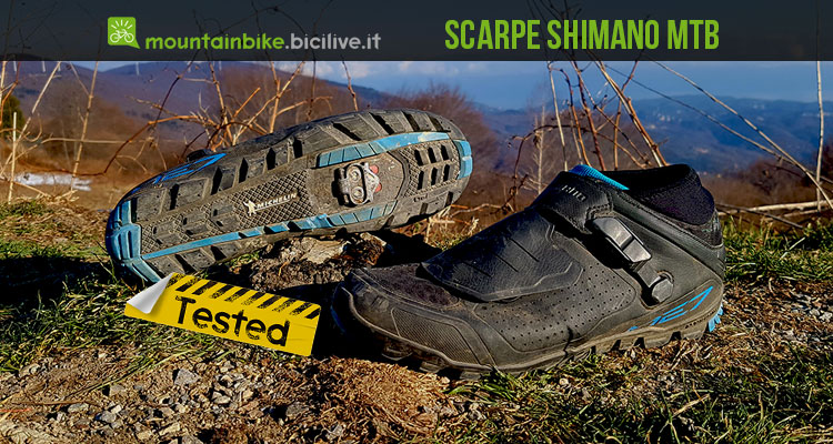 Test scarpe Shimano ME7: spd con suola Michelin