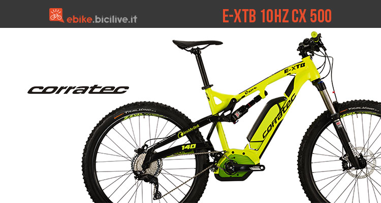 Corratec E-XTB 10Hz CX 500 2017, mtb elettrica biammortizzata