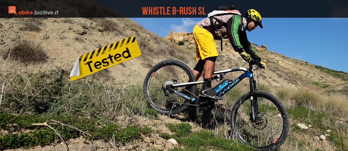 Test mtb elettrica biammortizzata Whistle B-Rush SL