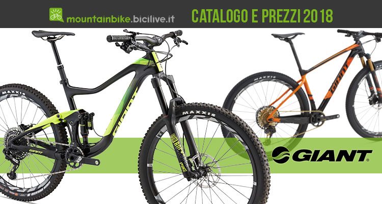 Catalogo e listino prezzi mtb Giant 2018