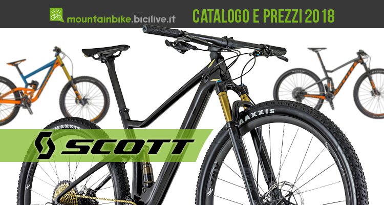Catalogo e listino prezzi mtb Scott 2018