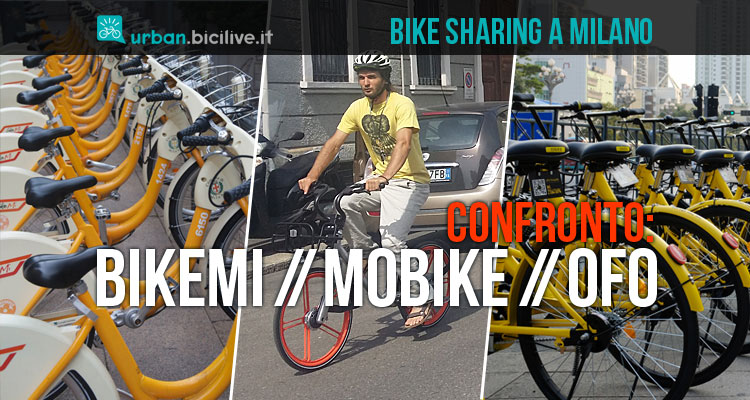 Bike sharing a Milano: BikeMi, Mobike e Ofo a confronto