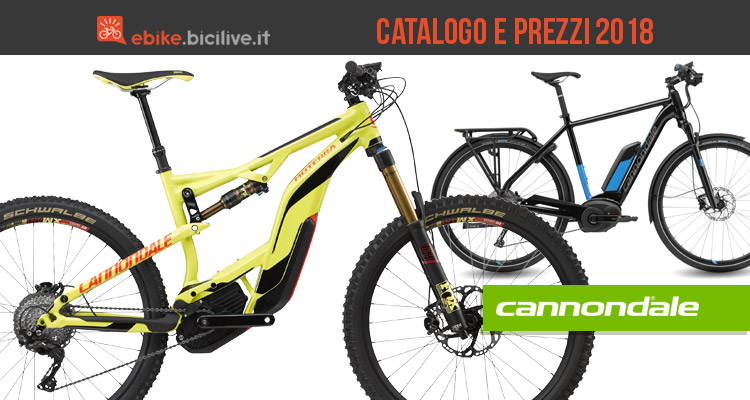 Cannondale bici elettriche: catalogo e listino prezzi 2018