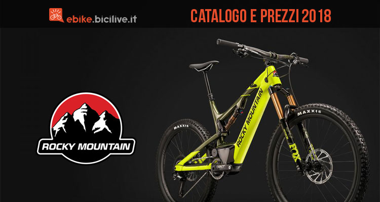 Mtb elettriche Rocky Mountain: catalogo e listino prezzi 2018