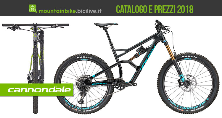Mtb Cannondale 2018, catalogo e listino prezzi