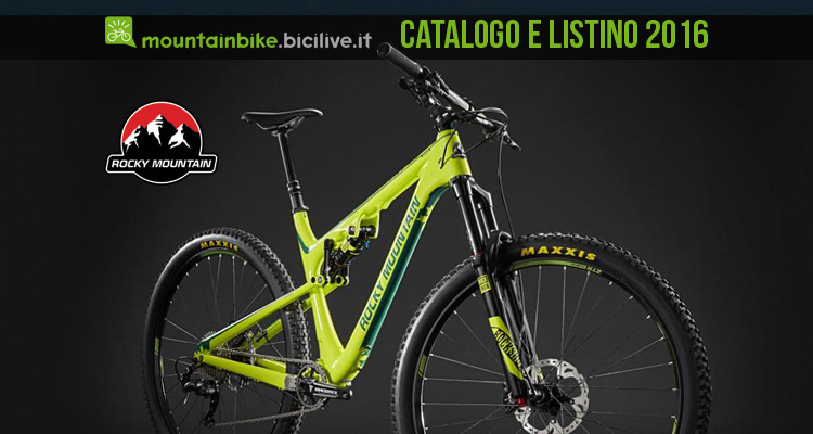 Rocky Mountain: catalogo e listino prezzi 2016