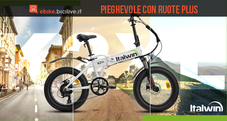 Nuova pieghevole elettrica Italwin K2 XL con ruote plus