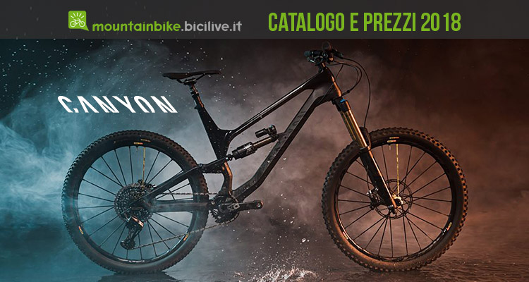 Il catalogo mtb Canyon 2018 con listino prezzi al pubblico