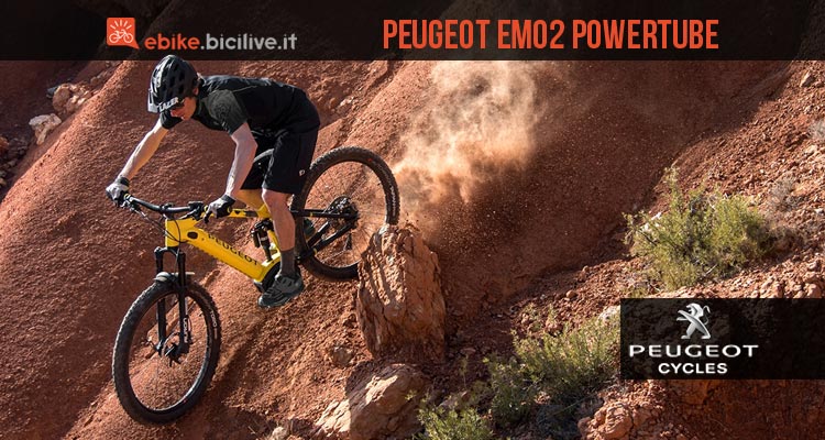 Le mountain bike elettriche eM02 PowerTube di Peugeot