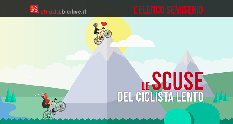 Le scuse del ciclista lento