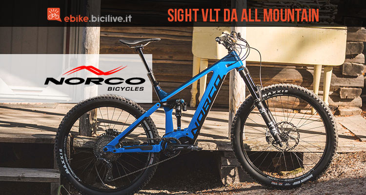 Norco Sight VLT, la ebike da all mountain con telaio in carbonio