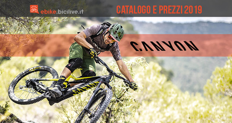 Le eBike Canyon del 2019: catalogo e listino prezzi