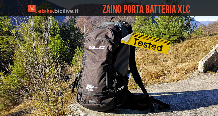 Test zaino porta batteria ebike XLC con paraschiena