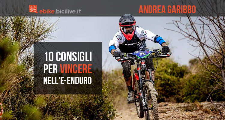 foto di andrea garibbo durante una gara e-enduro