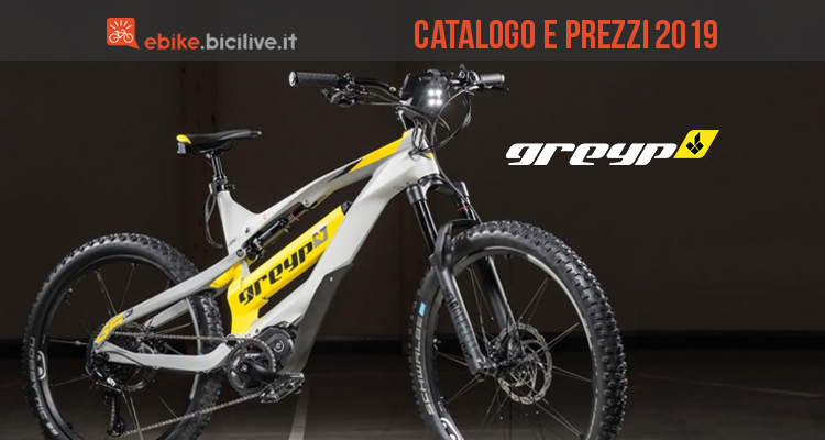 Il catalogo e listino prezzi 2019 delle eBike Greyp