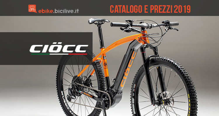 Il catalogo e il listino prezzi delle bici elettriche CIOCC 2019