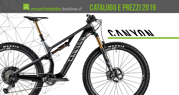 Le mountain bike Canyon del 2019: il catalogo e listino prezzi