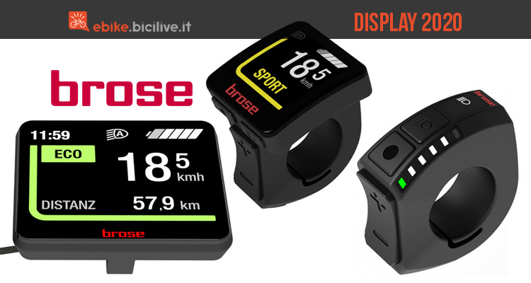 Brose: tre nuovi display proprietari per le ebike del 2020