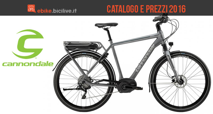 Ebike Cannondale: catalogo e listino prezzi 2016 (uomo e donna)