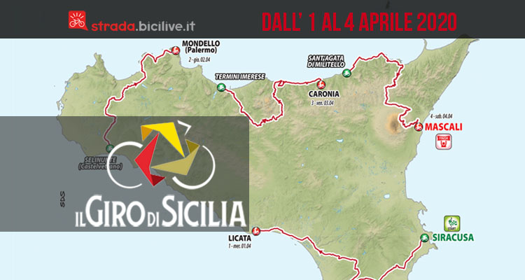 Giro di Sicilia 2020: tanti campioni e quattro tappe dall’1 al 4 aprile