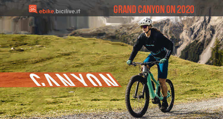 Canyon Grand Canyon:ON 2020, una eMTB front con batteria integrata