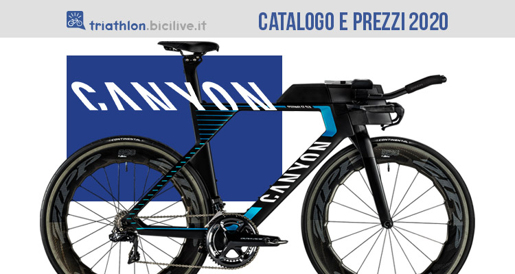 Le bici triathlon e crono 2020 di Canyon: catalogo e listino prezzi