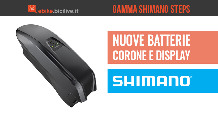 Novità in casa Shimano per le e-bike: batteria, display e corona