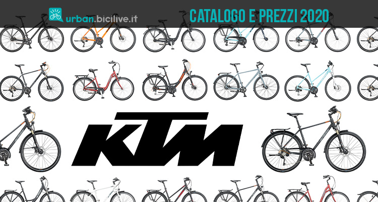 Le biciclette urban e trekking KTM: il catalogo e il listino prezzi 2020
