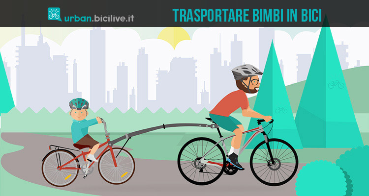 Il cammellino o appendice per il trasporto dei bimbi in bici