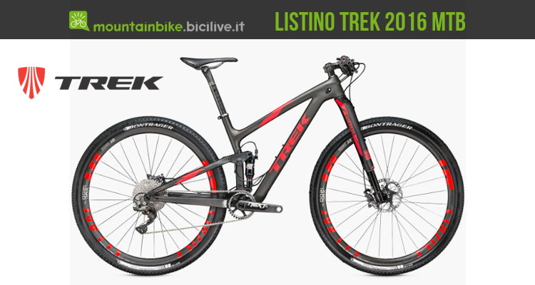 Catalogo e listino prezzi mtb Trek 2016