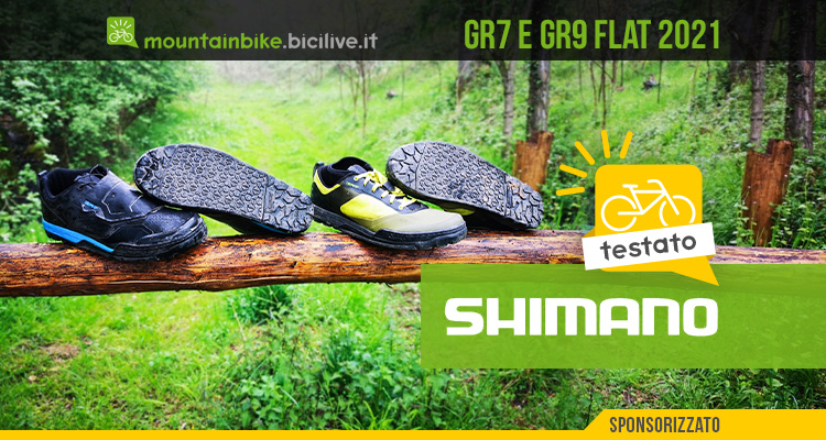 Il test delle scarpe MTB Shimano GR7 e GR9 per pedali flat