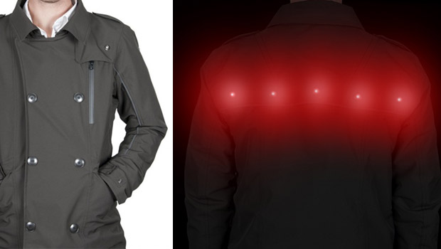 La giacca-led elegante per ciclisti urbani di Esthete
