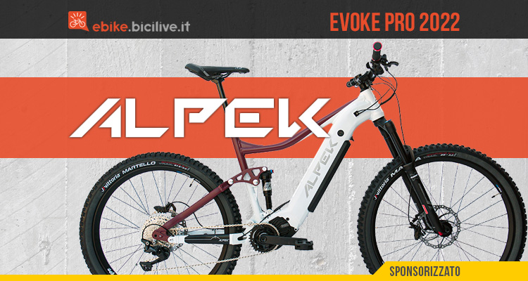 La nuova e-MTB full suspended Alpek Evoke Pro 2022