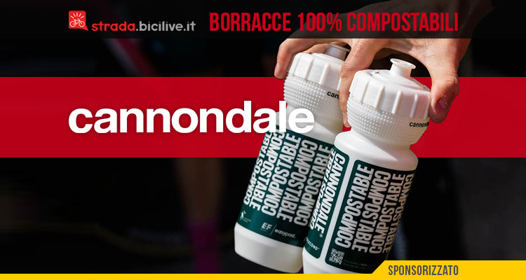 Cannondale, le nuove borracce 100% compostabili in dotazione ai team professionistici