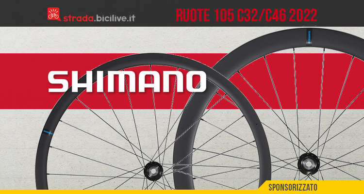 Nuove ruote Shimano 105 in carbonio con profilo da 32 o 46 mm