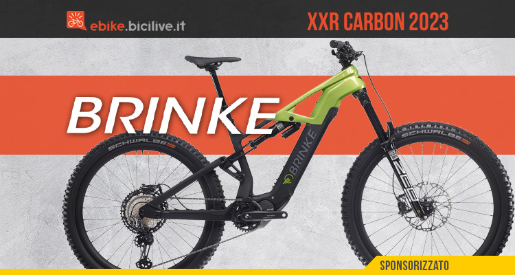 eMTB Brinke XXR Carbon: motore Shimano EP 801 e batteria da 720 Wh
