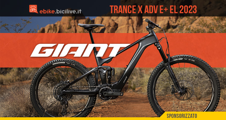 Nuova e-MTB Giant Trance X Advanced E+ Elite: motore full power, 18,8 kg di peso