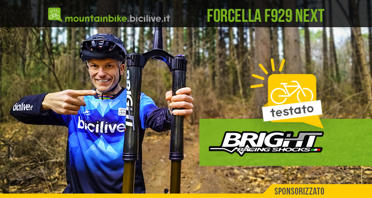 Test forcella Bright Racing Shocks F929 NEXT a steli rovesciati