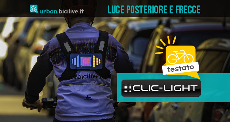 Test Clic Light: dispositivo luminoso di segnalazione per bici e monopattini